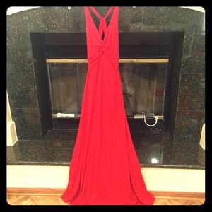 Betsy & Adam evening special occasion red dress